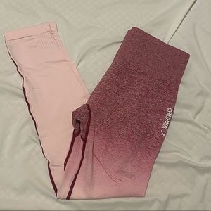 Gymshark Ombré Seamless Leggings Chalk Pink/Beet